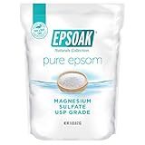 Epsoak Epsom Salt 19 lb. Magnesium Sulfate USP. Resealable Epsom Salt Bag Unscented, Made in The USA, Cruelty-Free Certified