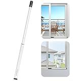 AceMining Sliding Door Security Bar,Heavy Duty Sliding Patio Door Lock Bar, 20-50inch Adjustable Multi-use Window Security Bars, Sliding Door Stopper,White,1Pack