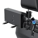 Multi Car Retractable Backseat Car Charger 5 in 1 Car Charging Station Box for iPhone/Samsung, 60W Cigarette Lighter Adapter Uber Taxi Lyft Turo Share Ride Customer Charging Dock Attach to Headrest