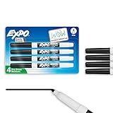 EXPO Low Odor Dry Erase Markers, Fine Tip, Black, 4 Count - Home Organization, Study Supplies