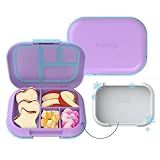 Bentgo Chill Kids Leak-Proof Lunch Box - 4-Compartment Bento Box with Built-In Ice Pack, 3.3 Cup Capacity, PFAS & BPA-Free, Microwave & Dishwasher Safe, Ideal Size for Ages 3 to 7 (Vivid Orchid)