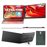 Ultra Thin Laptop Screen Extender Monitor Portable,14.2" 1080P FHD Lightweight Dual Screen,Portable Monitor for Laptop,Fit for 13-17" Laptops,Plug & Play Compatiable with Win/Mac/Chrome/Android/Switch