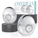 Hands Free Breast Pump Wearable MY-375 - Strong Suction, Low Noise, Portable Electric Breast Pump with 4 Mode & 12 Levels - 19/21/24mm Insert/Flange, 2 Pack (White)