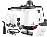 1200W Handheld Steam Cleaner for Home, Powerful Natural Multi‑Surface Steam Cleaner with 12 Accessories, 13.5oz Pressurized Steamer for Deep Cleaning Tile, Grout, Showers, Bathrooms, Kitchens & Car