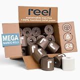 Reel Premium 3-Ply Bamboo Toilet Paper - 24 Rolls, 300 Sheets per Roll