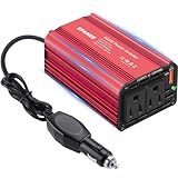 400W Power Inverter 12V DC to 110V AC, Car Charger Plug in Adapter Outlet with PD 65W USB-C&QC 18W Port, Portable Power Converters for Laptop Vehicles Camping Road Trip Essentials Adults