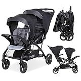 Baby Trend Sit N' Stand Double Stroller & Travel System for Babies & Toddlers, Stormy - Portable, Compact, and Lightweight Foldable Tandem Stroller