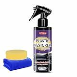 CYTITZHN Black Plastic Restorer for Cars - Ceramic Trim Coating Restores Faded Black Trim, Vinyl & Rubber | UV Protection & Deep Shine Polish | Long-Lasting Flexibility Renewal (5oz/150ml)