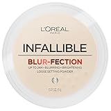 L'Oreal Paris Infallible Blur-fection Longwear Loose Setting Powder, Blurring Face Powder With Up to 24HRs of Wear, Translucent Light, 1 Kit