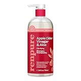 RENPURE Apple Cider Vinegar & Aloe Clarifying Shampoo, Dull Hair, 24oz