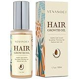 Hair Growth Oil with Rosemary & Biotin: Natural Hair Regrowth Serum for Women & Men – Anti Hair Loss & Thinning Treatment – Promotes Thicker, Fuller, Stronger, Healthier Hair – All Hair Types