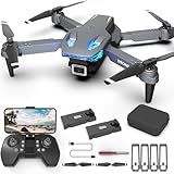 Wipkviey Drone with Camera T28 - Mini Drone 90° Adjustment RC quadcopter 1080P HD, Fpv Foldable Drones for Adults, Drones for kids, Gesture Selfy, Headless Mode, 3D Flip, drone for Beginners