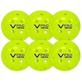 Vulcan | VPRO Flight Outdoor Pickleball | Official Ball of The PPA Tour & MLP | Hi-Vis Yellow | 6 Pack