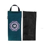Yogalatest Yoga Sand Bag, Cotton Unfilled for Yogas, Weights and Resistance Training, Portable Fillable Weightlifting Sandbag - 7.5" X 17" (Green)