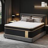 LETMOON Luxury California King Mattress 12 Inch, Hotel Collection Hybrid Gel Memory Foam Mattress Cal King Size Bed in a Box, Pressure & Back Pain Relief, 7-Zone Pocket Springs, Lumbar & Hip Support