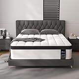 LETMOON Cal King Mattress, 12 Inch Hybrid California King Mattress, Medium Firm, Memory Foam and Pocket Springs, Strong Edge Support, Pressure Relief, Bed in Box