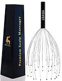 USAGA 36 Fingers Head Massager Scalp Massager Head Scratcher, Stocking Stuffers Gift for Scalp Body Relaxing (Black)