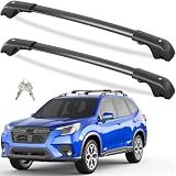 Tuyoung 300lbs Roof Rack Cross Bars Compatible with Subaru Forester 2014-2026 with Raised Side Rails (Not for Wilderness), Lockable Heavy Duty Aluminum Metal Lock Roof Rails Crossbars Luggage Racks.