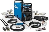 Miller 907757 Multimatic 220 AC/DC Multiprocess Welder - Versatile Multi-Process MIG, Flux-Cored & TIG Welder Machine - Portable Welding Machine with MIG Gun, TIG Torch & Multi-Voltage Plug 120V&240V