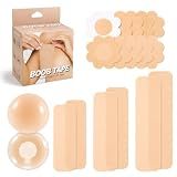18Pcs Strong Lift Silicone Boob Tape for Women with Invisible Nipple Covers