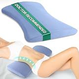 vamorry Lumbar Pillow for Sleeping, Lumbar Support Pillow for Bed for Back Pain Relief, Memory Foam Lower Back Pillow for Bed, Back Support Pillow for Side & Back Sleepers, Washable Cover