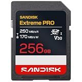 SanDisk 256GB Extreme PRO SD UHS-I Card, Up to 250MB/s Read and 170MB/s Write, 4K UHD, Full HD, U3, V30, SDSDXXJ-256G-GSCIN
