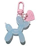 LAEKOU Jelly Balloon Dog Design Keychain for Women, Cute Girls Key Chain, Bag Charms Accessories for Car Purse Backpack