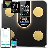 RunStar Scale for Body Weight, Smart Scale with 8-in-1 VA Display, High Precision Bathroom Digital Scale for Body Weight Heart Rate BMI Body Fat 22 Body Composition Sync APP, FSA&HSA Eligible