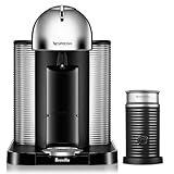 Nespresso Vertuo Coffee and Espresso Maker by Breville, Chrome with Aeroccino Milk Frother