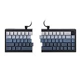 EPOMAKER Split65 QMK/VIA Programmable Keyboard, Wireless Mechanical Keyboard in 2.4Ghz/Bluetooth/Type-C, Ergonomic Gaming Keyboard in Split Layout with RGB Backlit (Flamingo Switch)