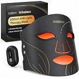 XSSNVV Red Light Therapy Mask for Face, Wireless LED Face Mask, 272 LEDs
