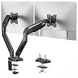 Acer Dual Monitor Arm, Computer Desk Arm with VESA Mounts for 17–32″ Screens, Fully Adjustable Gas Spring Monitor Stand, C-Clamp and Grommet Mounting Base, Fits 4.4 to 19.8lbs Computer Monitors