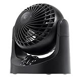 IRIS USA WOOZOO Desk Fan, Oscillating Table Air Circulator, 3 Speeds, 32ft Max Air Distance, 112° Adjustable Tilt, 27.5db Low Noise, Small Fan for Bedroom, Office, Dorm, Black