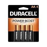 Duracell Coppertop AA Batteries with Power Boost Ingredients, 4 Count Pack Double A Battery with Long-lasting Power, Alkaline AA Battery for Household and Office Devices