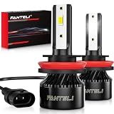 FANTELI 𝖧𝟣𝟣/𝖧𝟫/𝖧𝟪 Bulbs, 6500K Cool White 40000LM 900% Brightness, Backup 1:1 Size Plug and Play IP68 Waterproof Interior Off-Road Lights, Pack of 2