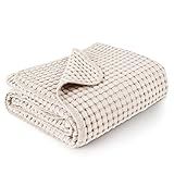 Konssy Waffle Baby Blanket - Soft & Cozy Nursery Swaddle Blanket, Lightweight Toddler Throw for Boys & Girls, Ideal for Wrapping (Oat)