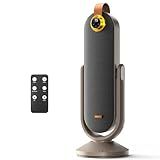 JZOOM Space Heater, 1500W Ceramic Tower Heater with Remote, Thermostat, 40° Vertical Tilt, 65° Horizontal Oscillation, 4 Modes, 12H Timer, Multiple Safety Protection for Indoor Use (Chocolate Brown)