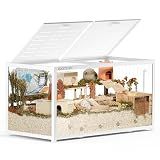 BUCATSTATE Hamster Cage 3.0, Large Hamster Enclosure (47in, White)