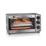 Hamilton Beach Sure-Crisp Air Fryer Toaster Oven Combo, Fits 9” Pizza, 4 Slice Capacity, Powerful Circulation, Auto Shutoff, Stainless Steel (31403)