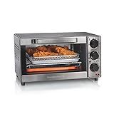 Hamilton Beach Sure-Crisp Air Fryer Toaster Oven Combo, Fits 9” Pizza, 4 Slice Capacity, Powerful Circulation, Auto Shutoff, Stainless Steel (31403)