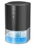 Small Dehumidifiers for Bathroom, Bedroom, Dorm Room, Home, RV, Closet, Wardrobe, Office, Portable Dehumidifier with Auto Shut Off, Auto Defrost, Colorful Light, Ultra Quiet, Energy Saving, 35 OZ