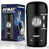 AFMAT Electric Pencil Sharpener, Fully Automatic Pencil Sharpener for 7-8mm Pencils & Colored Pencils, Auto in & Out, Rechargeable Vertical Hands-Free Sharpeners for Classroom/Home/Office PSX7(Black)