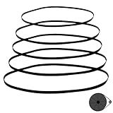 Samkosaca 5 Pcs Turntable Belt Different Specifications Machine Recorder Rubber Belt for Repair Replacement Maintenance Most Kinds of Belt-Driven Turntables - 5 Sizes