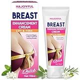 Breast Enhancement Cream, Bust Firming & Lifting Cream for Natural Appearance, Non-Greasy Moisturizer with Hyaluronic Acid & Collagen, Fast Absorbing, Easy-to-Apply Formula