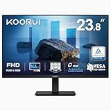KOORUI 24" 144Hz Monitor, FHD 1080p Smooth IPS Display for Work & Play, Adaptive Sync, HDMI VGA, Eye Care, VESA Mount, for PC, PS5, Xbox, Home Office, Tilt, Black