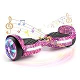 SIMATE Scooter, Bluetooth Speakers and LED Light-Up Wheels, APP Control, Dual 250W Motors, 8.5 mph Max Speed & 8.5 Miles Max Range, Gifts for Kids Adults Girls Boys