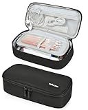 YOKUMA Pencil Case,Large Capacity Pencil Pouch,Aesthetic Zipper Pencil Box, Back to School Supplies for College Student Teen Adults (Black)