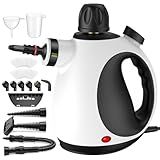 Handheld Steam Cleaner, Powerful Pressurized Steam Cleaner with Safety Lock & 14 Cleaning Accessories,Multi-Surface Natural Steam Cleaner for Home Car, Furniture, Grout, Upholstery, Couch
