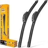 AUTOBOO 22" and 22" Windshield Wipers Blades (Pack Of 2),OEM Quality Premium All-Seasons Wiper blades,Stable and Quiet Armor wiper blades