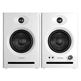 Ortizan C7 Dual-Mode 2.0 Studio Monitors, Active Monitor Speakers for Near Field Music Production, Bluetooth 5.3 Wireless Computer PC Monitor Gaming Bookshelf Speakers(Pair, White)